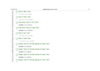 Software Defects Prevention Techniques – Example Project


   663                  }
   664
   665
   666                  // Measuring distance between current position and selected
LOCATION
   667                  if(s==WPnotSel && c==measDist){
   668                          selectedWP = selP.getSelector();
   669                          long k = mob.measureDistance(selectedWP);
   670                          if(mob.currentSet()==false){
   671                                   a.setTimeout(3000);
   672                                   a.setString("Current position is not set");
   673                                   d.setCurrent(a);
   674
   675                          } else {
   676                                   a.setTimeout(3000);
   677                                   a.setString("Distance is "+k+" m");
   678                                   d.setCurrent(a);
   679                          }
   680                  }
   681
   682                  if(s==WPnotSel && c==BACK_CMD) d.setCurrent(ic);
   683
   684
   685
   686
   687
   688                  // -----------------Showing up all Points and some
operations---------------
   689                  if(s==MVList && c==Points){
   690                          setWPList();
   691
   692                          for(int i=0; i<mob.freeWaypoints.size(); i++){
   693                                   Point wp =
(Point)mob.freeWaypoints.elementAt(i);
   694                                   String name = "";
   695                                   if(showID==true){
   696                                            name = wp.getName()
+"_"+wp.getID();
   697                                   } else {
   698                                           name = wp.getName();
   699                                   }
   700                                   Command cc = new
Command(name,Command.SCREEN,1);
   701                                   WPList.addCommand(cc);
   702                          }
   703                          d.setCurrent(WPList);
   704                  }
   705
   706                  if(s==MVList && c==BACK_CMD){
   707                          d.setCurrent(ic);
   708                  }


                                                  xcix
 
