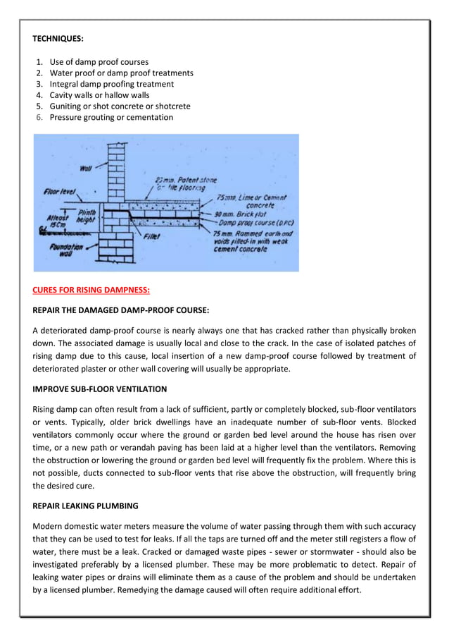 Defects in buildings & remedies