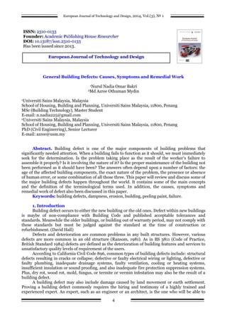 Defects in buildings | PDF