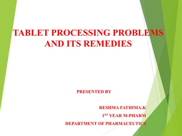 Defects in tablet | PPTX