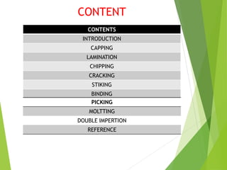 Defects in tablet | PPTX
