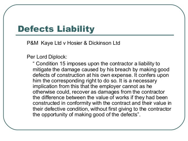 defect liability period in malay