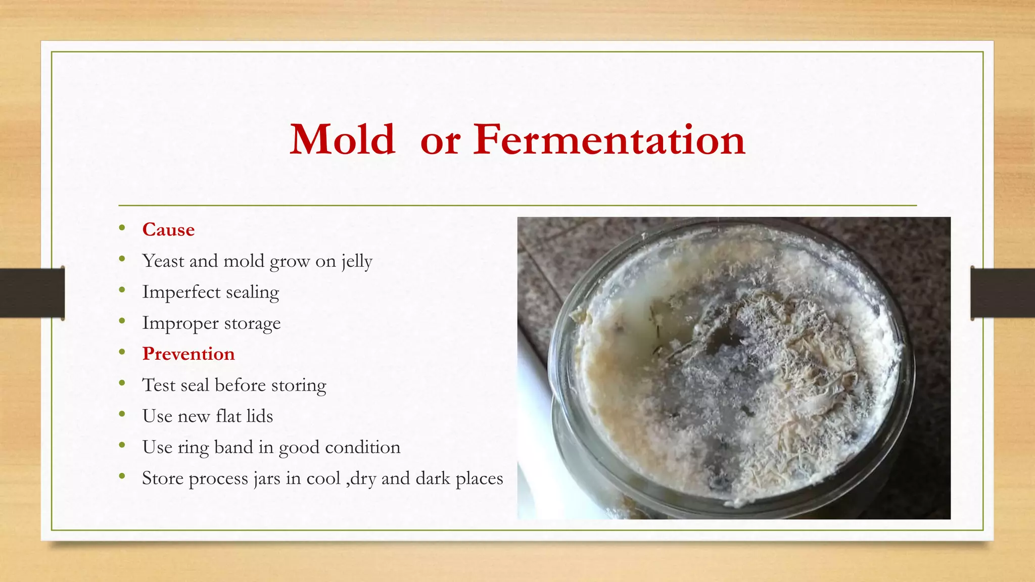 Defects of jams and their solution | PPTX