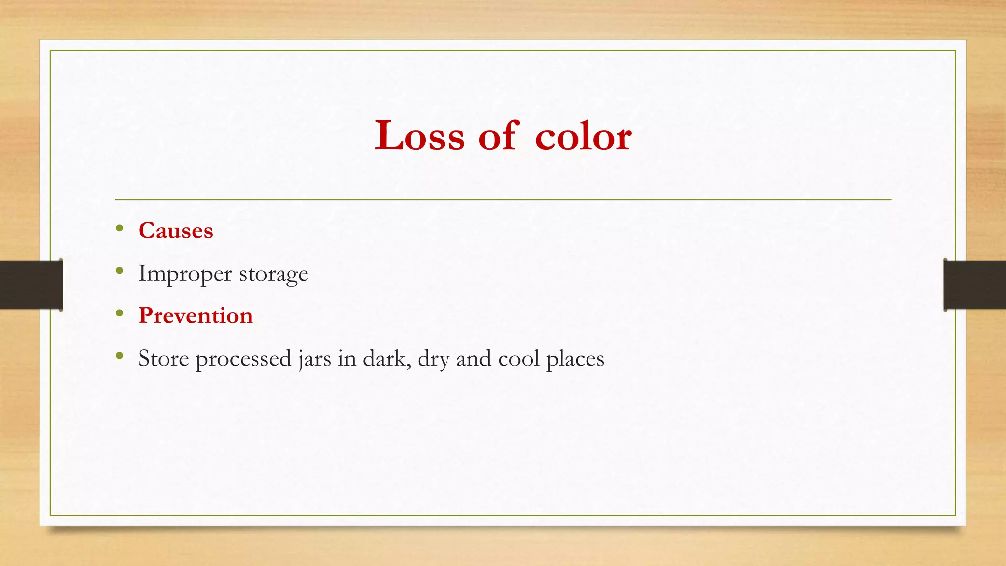 Defects of jams and their solution | PPTX
