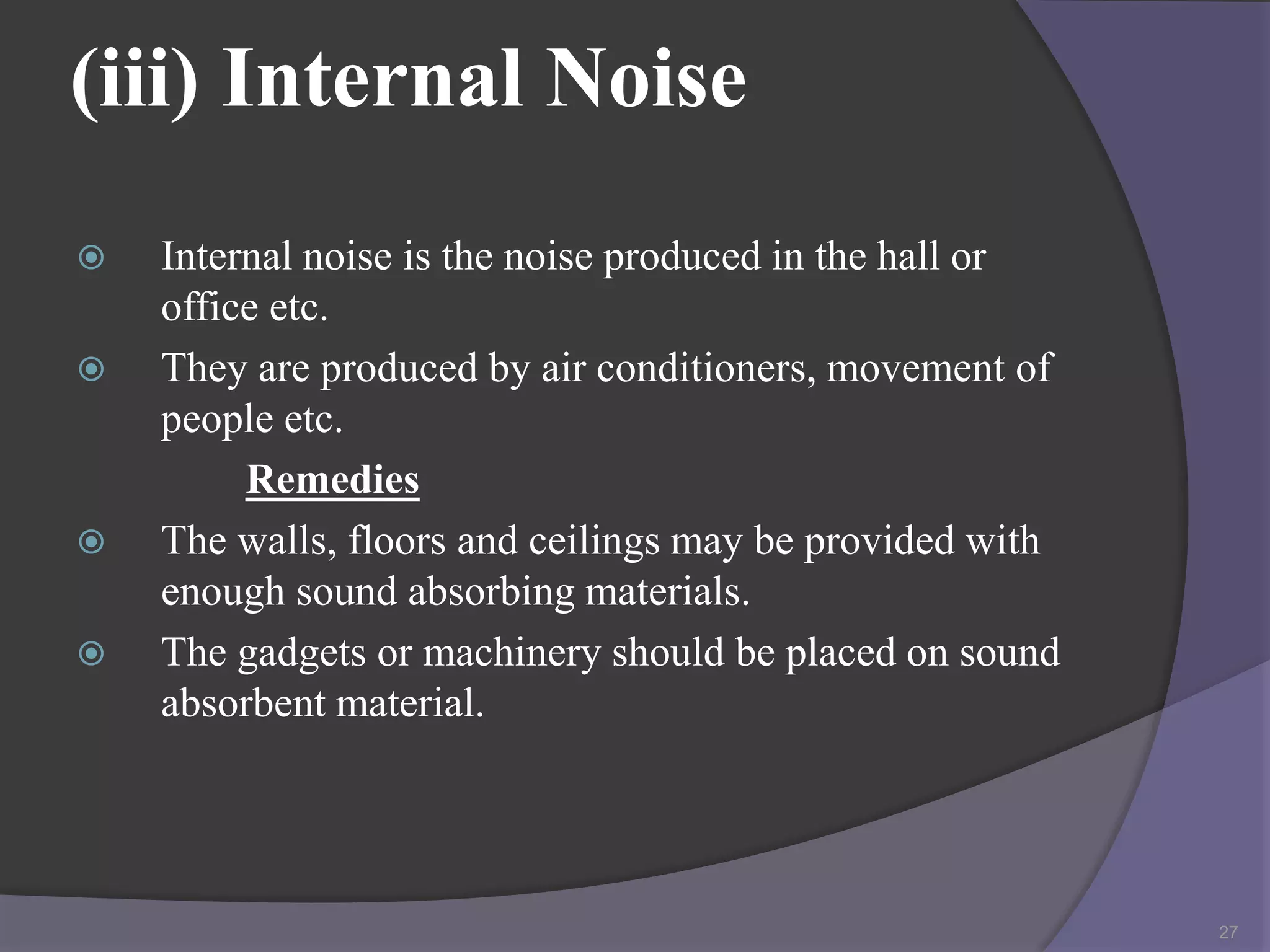 acoustical defects in enclosed space PPT