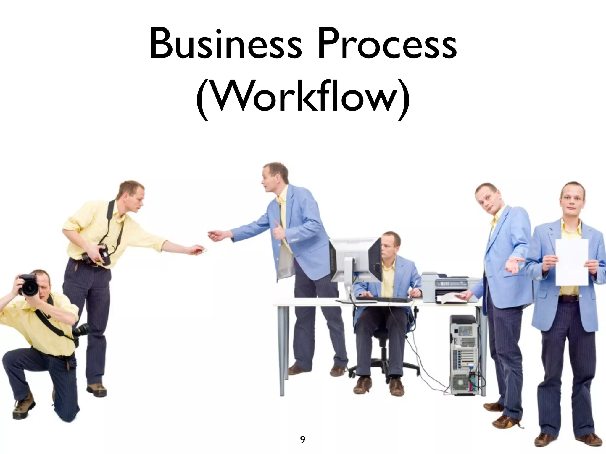 Business Process
  (Workﬂow)




       9
 