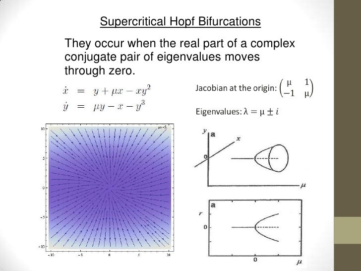 Hopf Bifurcations and dynamics