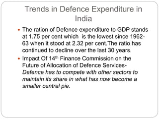 Defence expenditure in India:An Overview