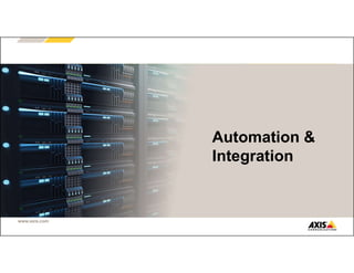 www.axis.com
Jeffrey Lam
Senior Program Manager
Automation &
Integration
 