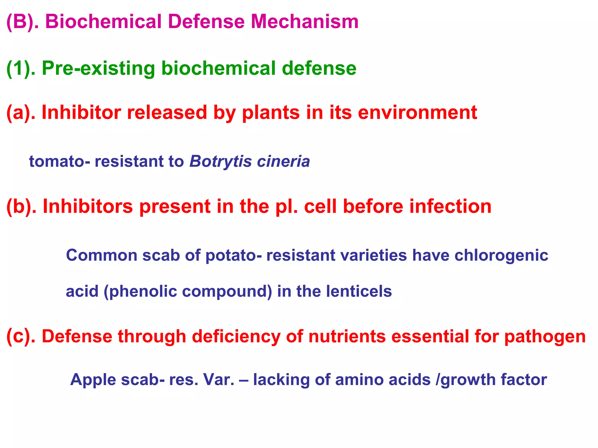 Defence mecanism in plants | PPT