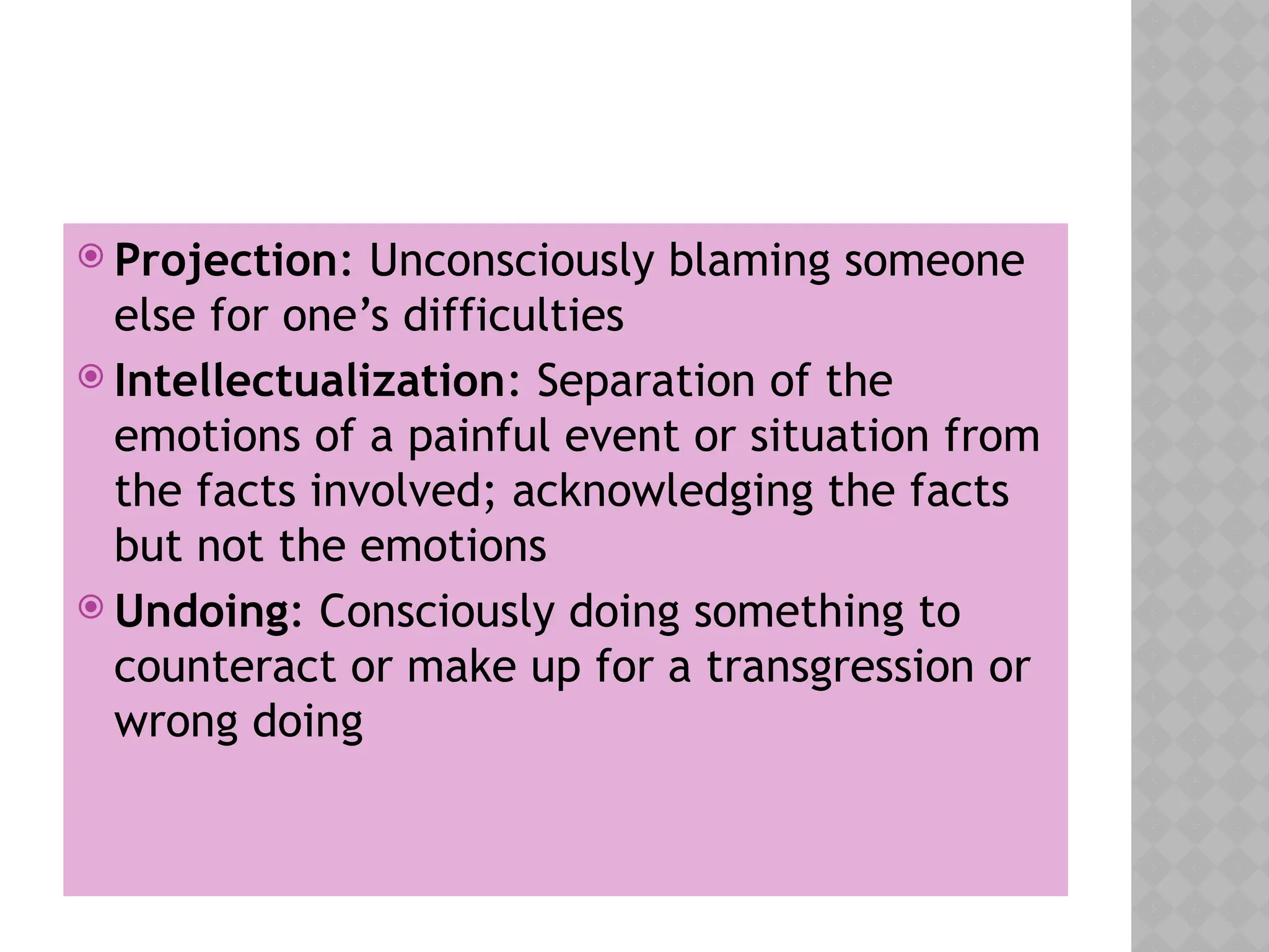 defence mechanism 2.pptx under psychiatric nursing | PPTX