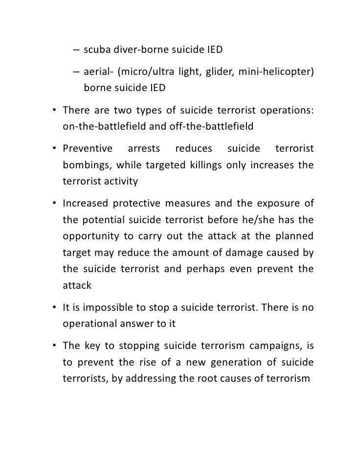 Thesis on suicide bombing