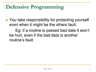 Defencive programming | PDF