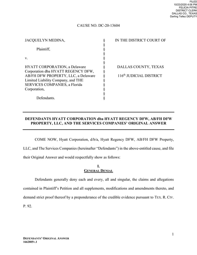 Defendants answer to pettion | PDF