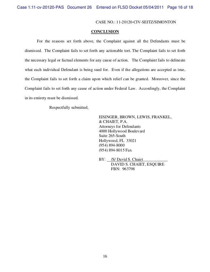 defendants dismas charities inc ana gispert derek thomas and adams l wisconsin motion to dismiss form