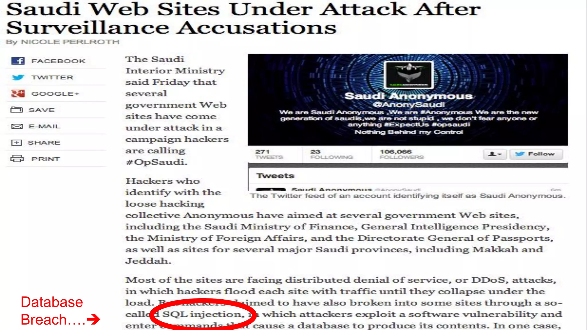 Database
Breach….
 