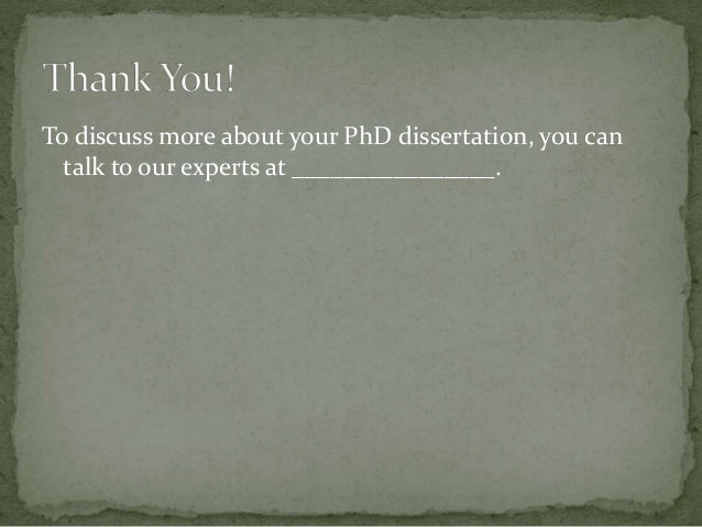Defending your dissertation