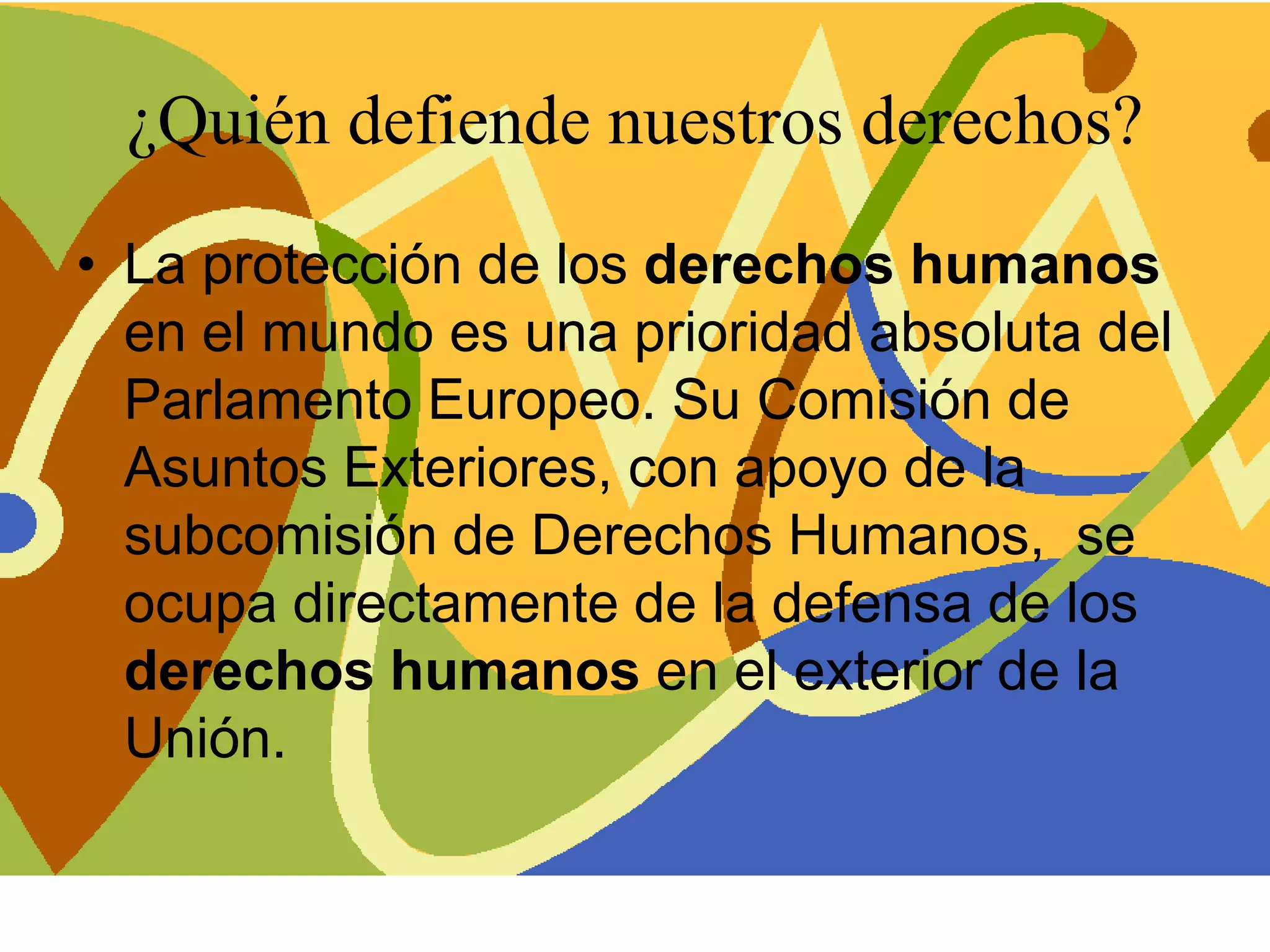 Defensa de los derechos humanos | PPTX