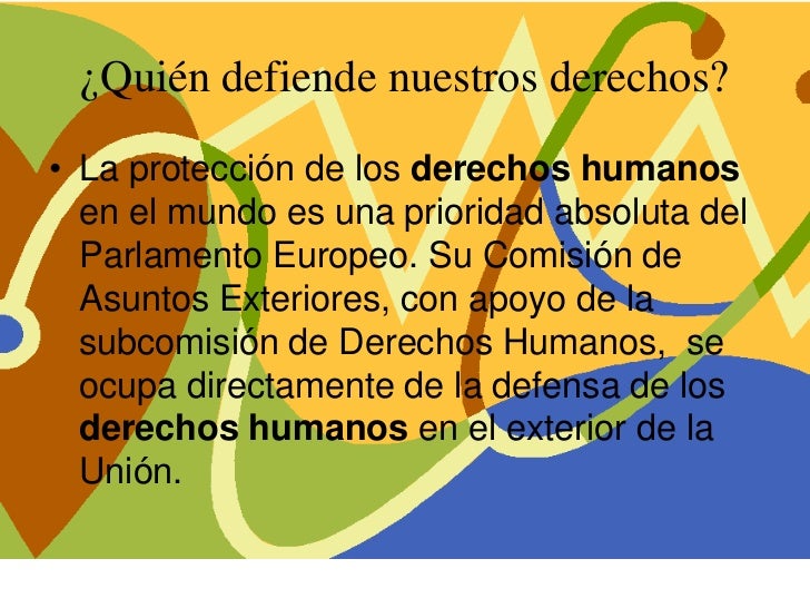 Defensa de los derechos humanos