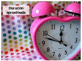 Duración
aproximada
 
