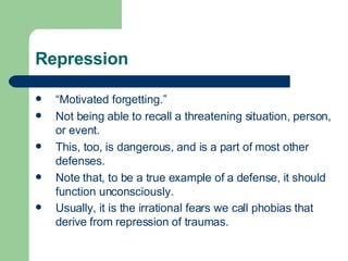 Defense Mechanisms | PPT