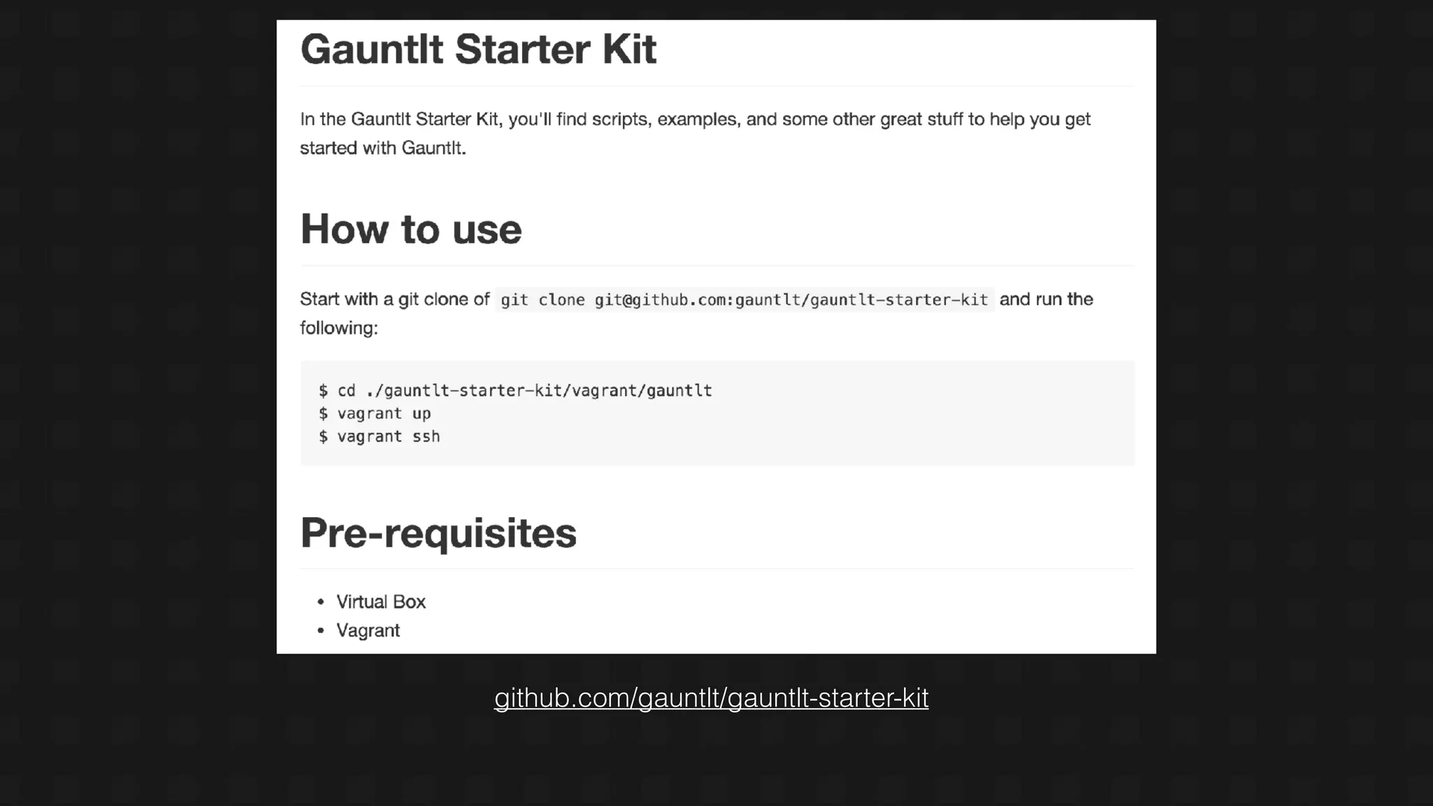 github.com/gauntlt/gauntlt-starter-kit
 