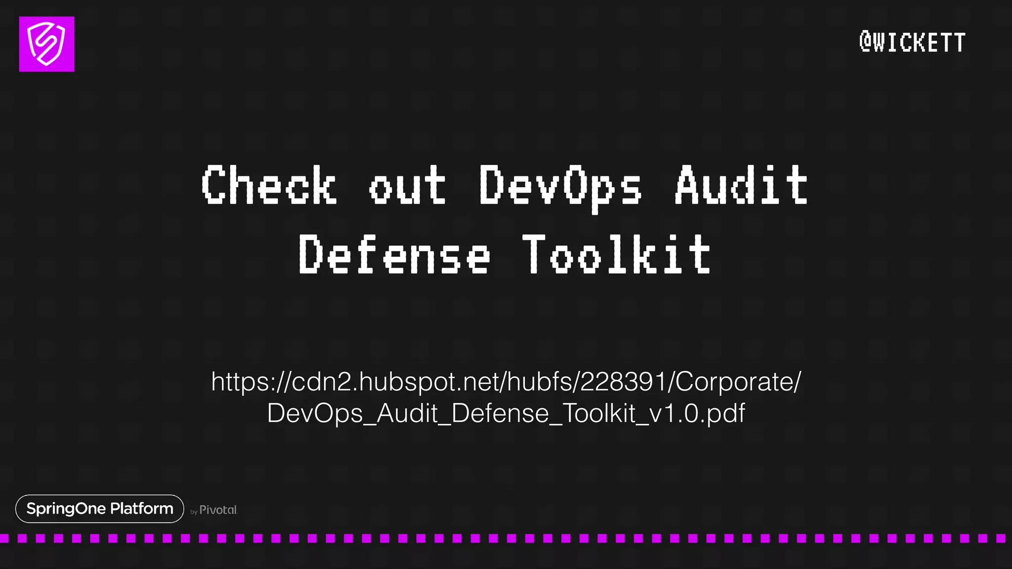 @WICKETT
Check out DevOps Audit
Defense Toolkit
https://cdn2.hubspot.net/hubfs/228391/Corporate/
DevOps_Audit_Defense_Toolkit_v1.0.pdf
 