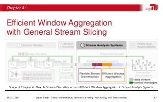 Efficient Window Aggregation
with General Stream Slicing
Chapter 4:
Scope of Chapter 4: Flexible Stream Discretization and...