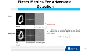 Filters Metrics For Adversarial
Detection
19
Clean
Adversarial
 