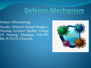 Subject: Microbiology
Faculty: Waheed Ahmed Mugheri,
Nursing Lecturer Sindhu College
Of Nursing Khairpur, Post-RN
BSc.N D.U.H.S Karachi.
 
