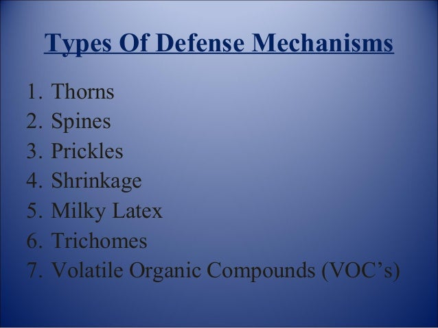 defense mechanism in plants defense mechanisms chart