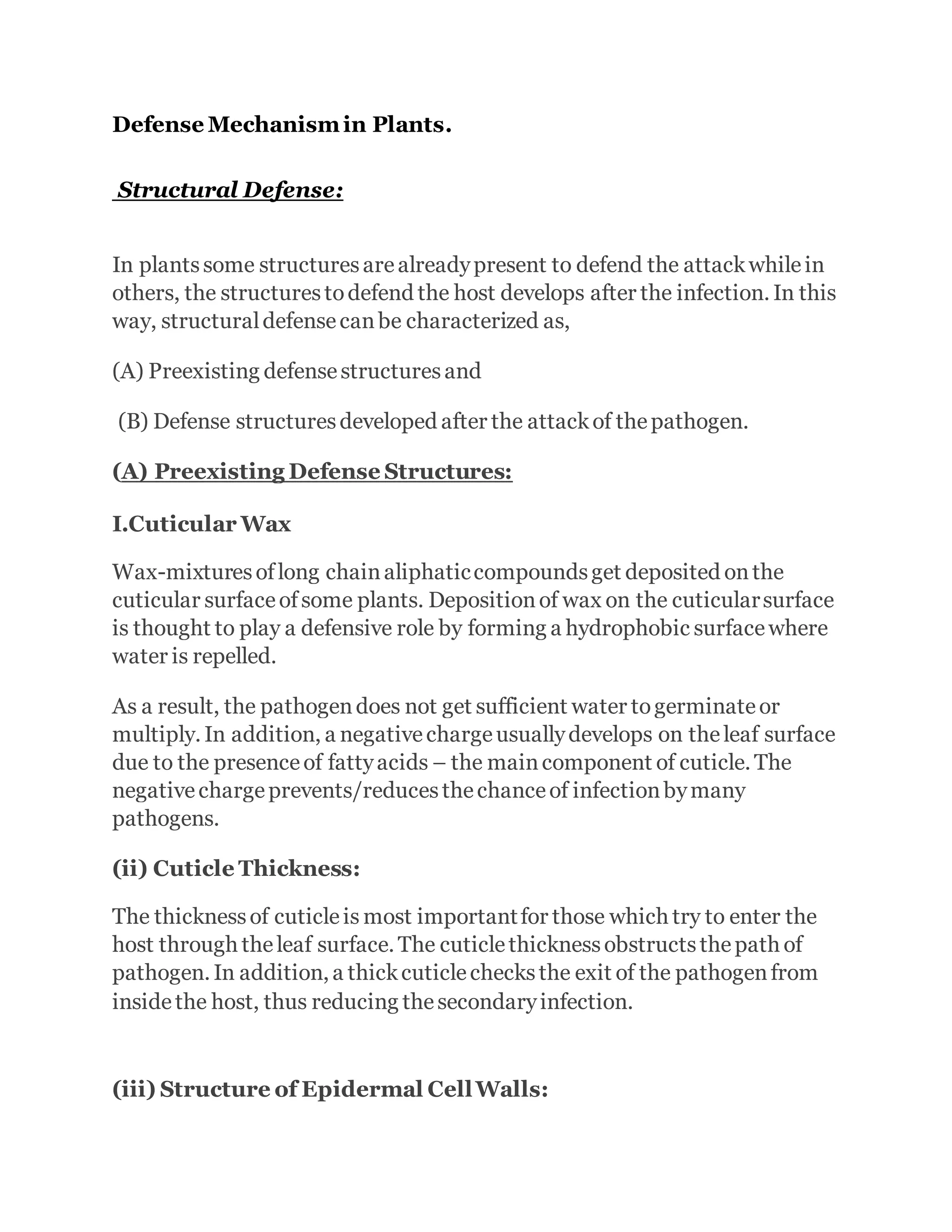 Defense mechanism in plants PDF
