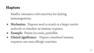 Haptens Example Defense mechanism of the body and the Lympathic system | PDF