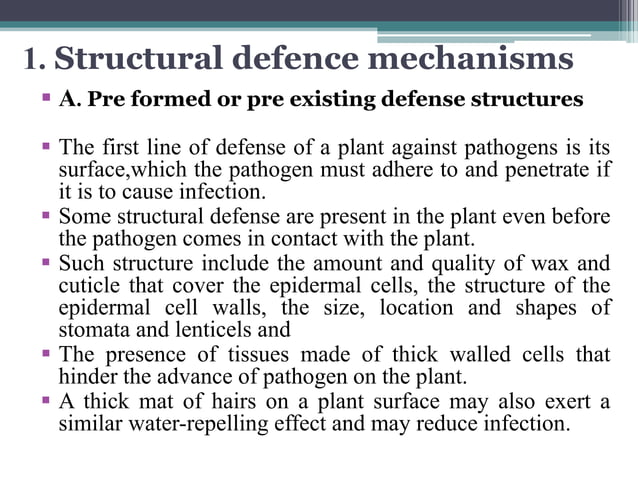 Defense mechanisms in plants | PPTX