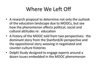 The Evolution & Impact of Massive Open Online Courses - Final Oral ...