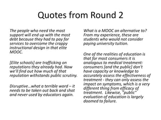 The Evolution & Impact of Massive Open Online Courses - Final Oral ...