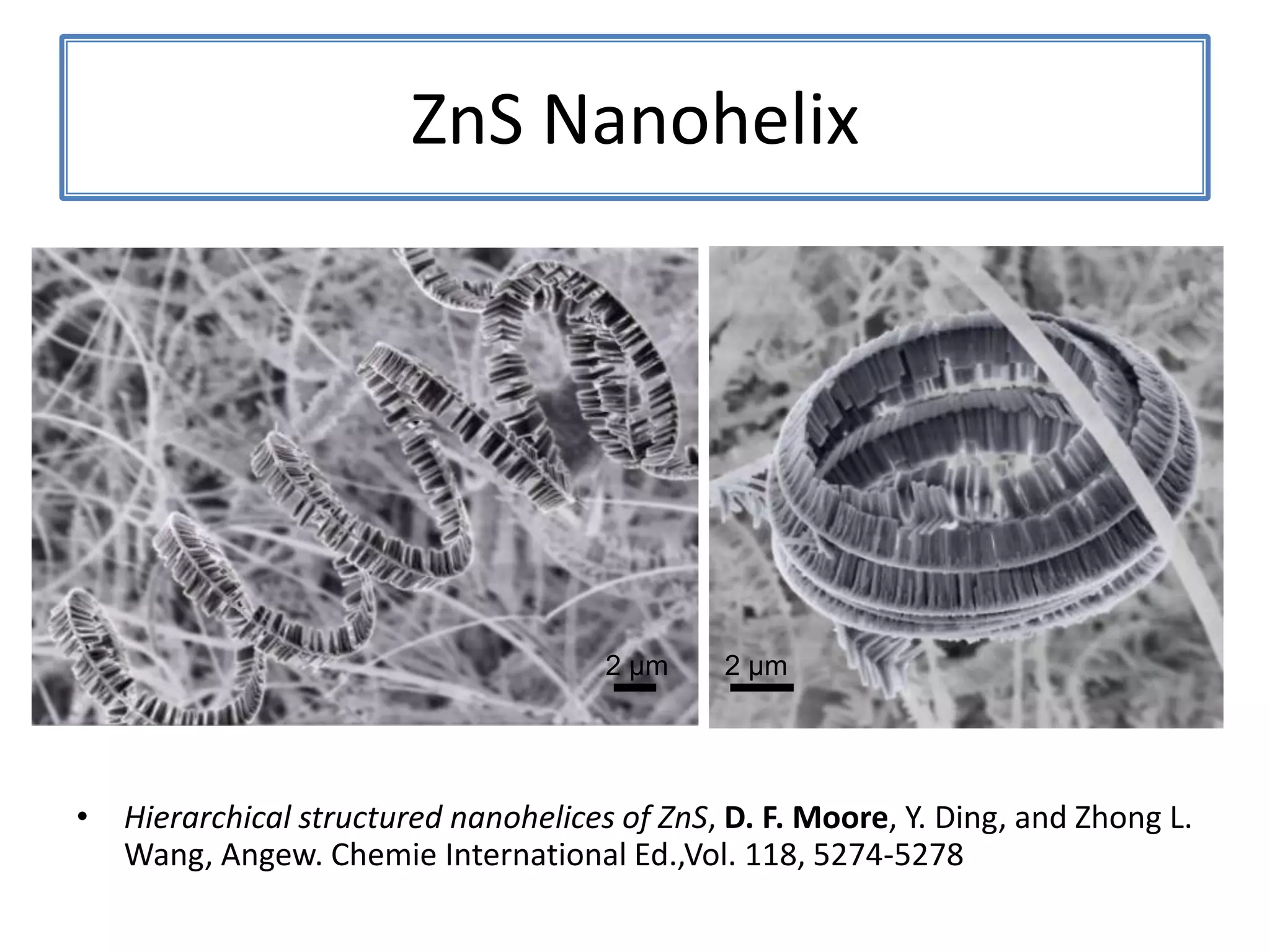 Novel ZnS Nanostructures