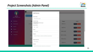 21
Project Screenshots (Admin Panel)
 