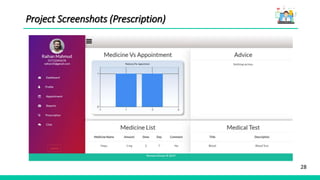 28
Project Screenshots (Prescription)
 