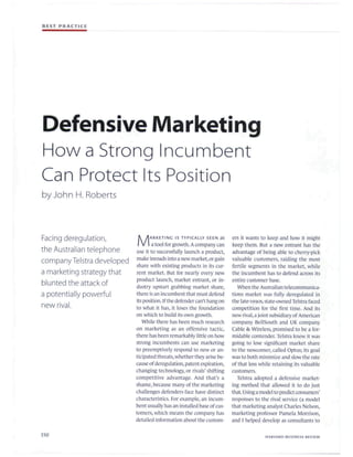 Defensive marketing strategy