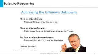 Defensive programming | PPTX