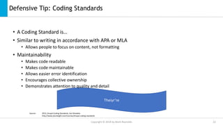 Defensive programming | PPTX