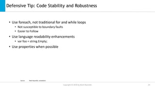 Defensive programming | PPTX