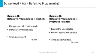Defensive programming | PPTX