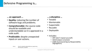 Defensive programming | PPTX