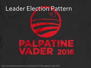 danielfisher.com
Leader Election Pattern
http://moonbasetshirts.limitedrun.com/products/557785-palpatine-vader-2016
 