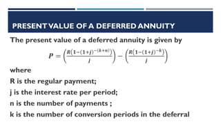 Deferred-annuity in general mathematicss | PDF