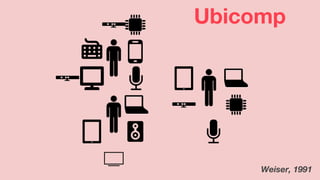 Weiser, 1991
Ubicomp
 