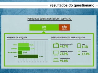 resultados do questionário

 