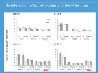 No interaction effect of biochar and the N fertilizer
 